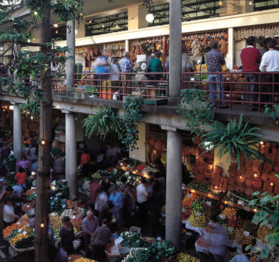 Gastronomie, Früchte am Markt von Funchal